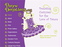 Tablet Screenshot of dancedonations.org